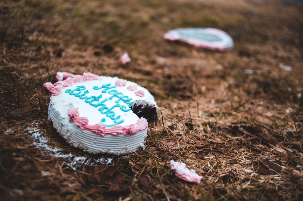 Birthday cake - food waste