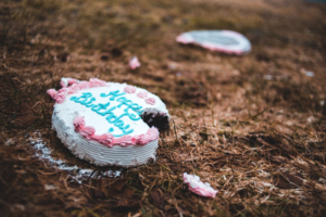 Birthday cake - food waste
